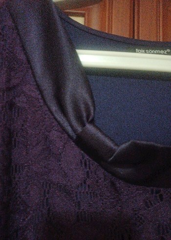 Mor Dökümlü abiye elbise - Görsel 8