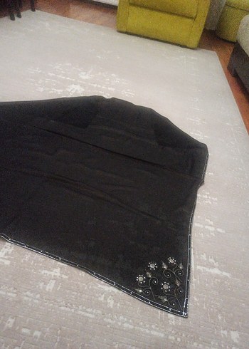 Siyah Payetli Gotik Kadın Fular - Görsel 4