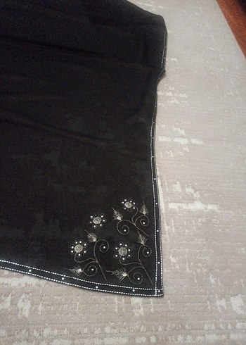 Siyah Payetli Gotik Kadın Fular - Görsel 5