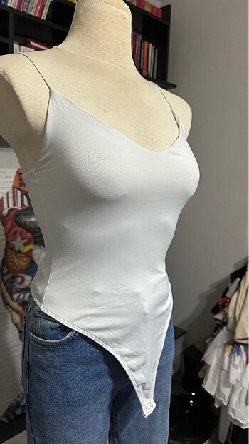 Bershka beyaz bodysuit