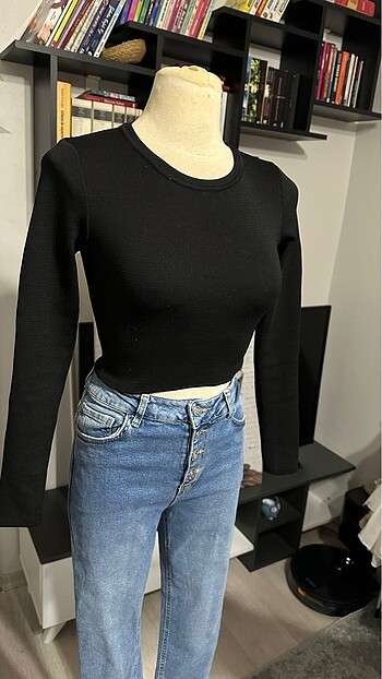Triko crop bluz
