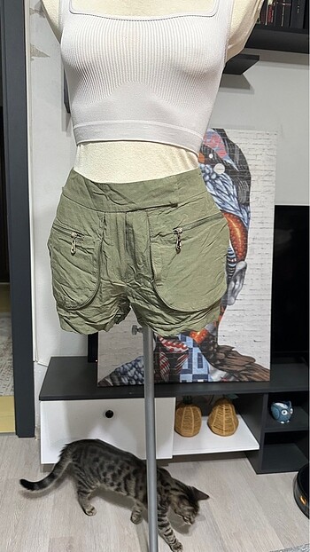 Haki mini şort