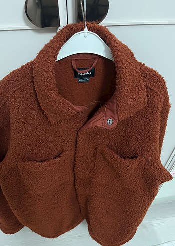 l Beden kahverengi Renk Pull & Bear suni yünlü ceket