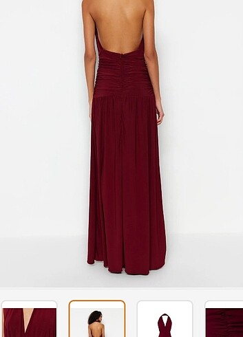 Trendyol & Milla Bordo abiye elbise