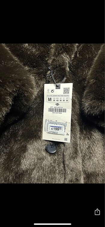 Zara Erkek oversized uzun kürk