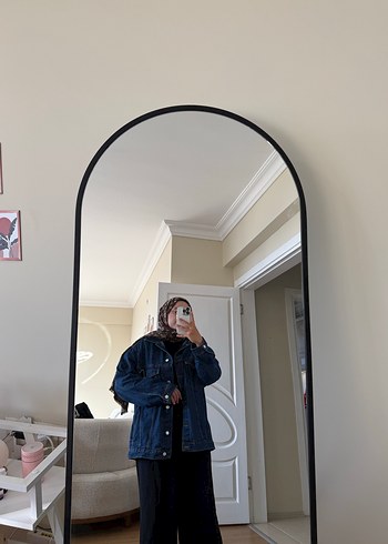xl Beden camel Renk Kadın Koyu Mavi Denim Ceket