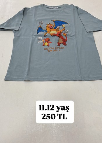 Gri Baskılı Erkek Çocuk Tişörtü