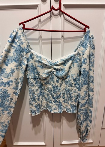 Urban Outfitters Mavi Bohem Desenli Bluz
