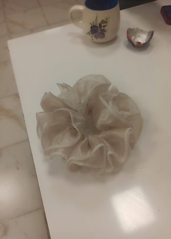 Beyaz Fırfırlı Bohem Saç Tokası - Görsel 3