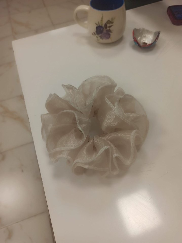 Beyaz Fırfırlı Bohem Saç Tokası - Görsel 3