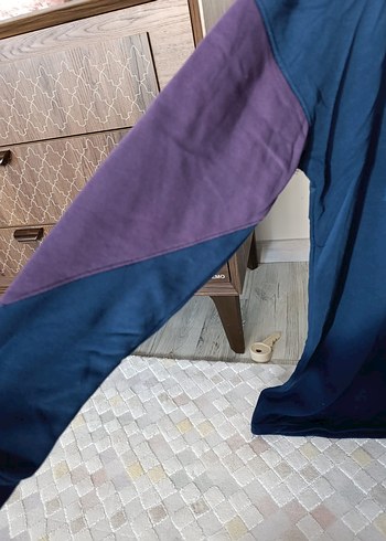 Kadın Mavi Uzun Kollu Payetli Sweatshirt - Görsel 4