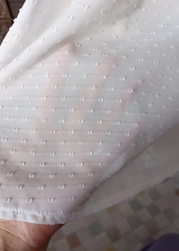 Beyaz Fırfırlı Bohem Bluz vintage - Görsel 3