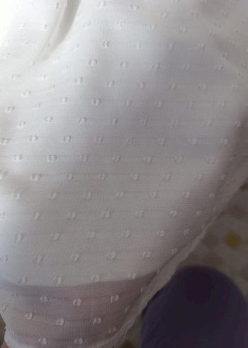 Beyaz Fırfırlı Bohem Bluz vintage - Görsel 8