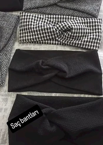 Gri Kadın Örgü Saç Bandı - Görsel 2