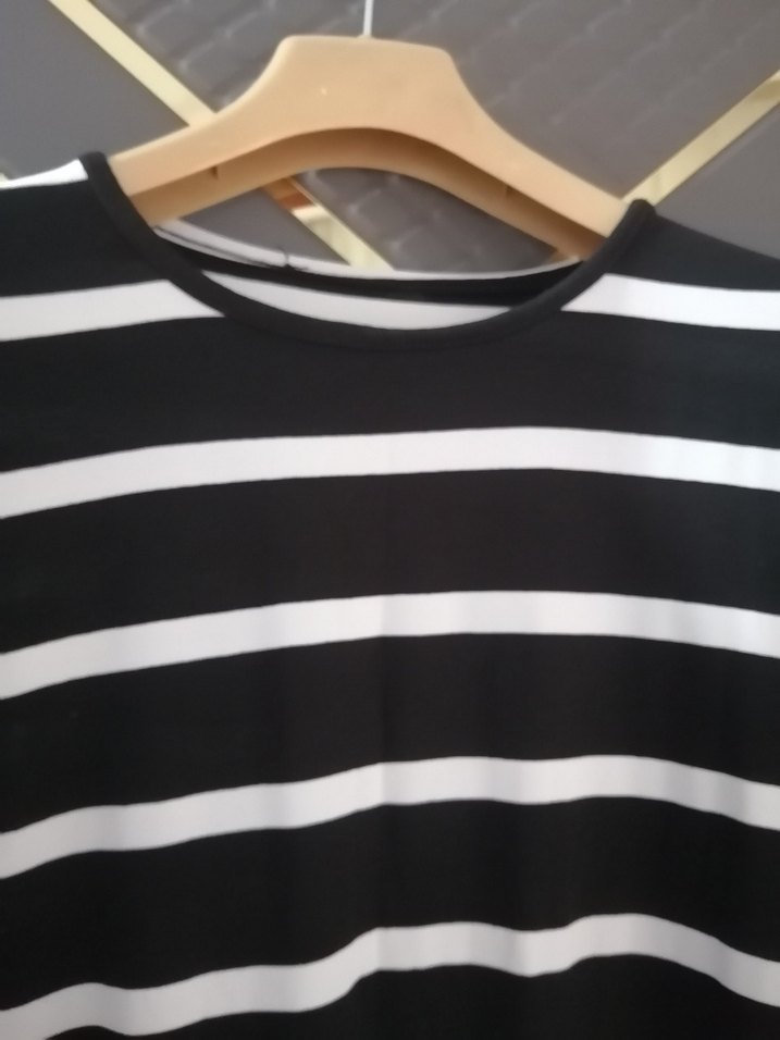 Çizgili Siyah Kadın Uzun Kollu Tunik - Görsel 5