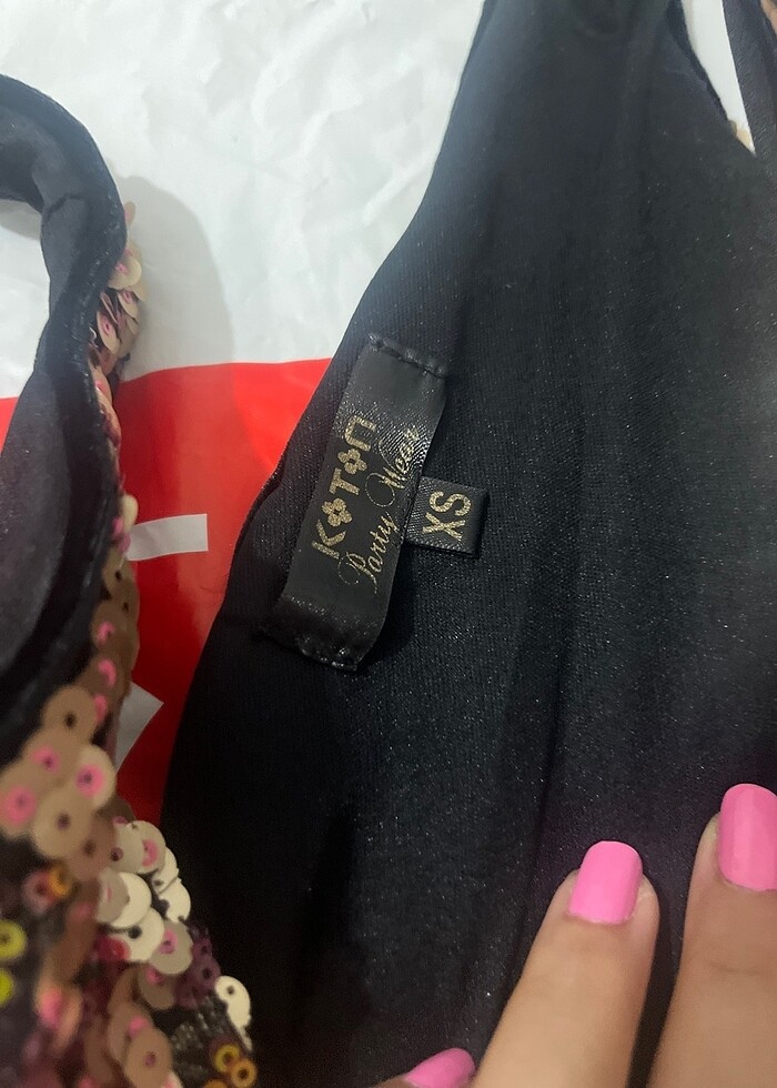 Koton payetli elbise - Görsel 3