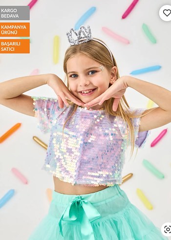 Le Mabelle Lila Pullu Kız Çocuk Crop