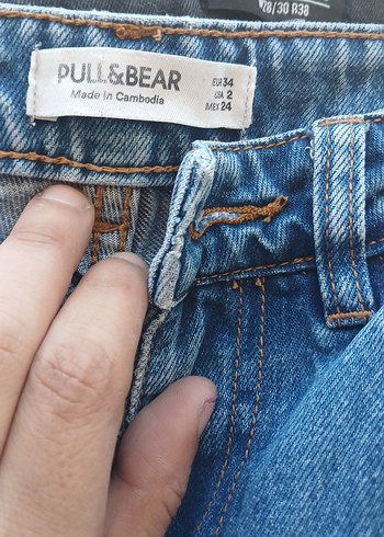 Paul's Boutique Mavi Kadın Bol Kesim Midi Boy Denim Jean