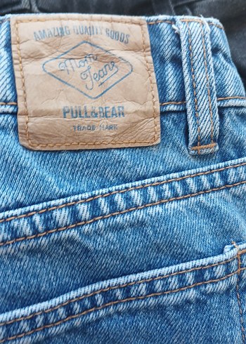 xs Beden mavi Renk Mavi Kadın Bol Kesim Midi Boy Denim Jean