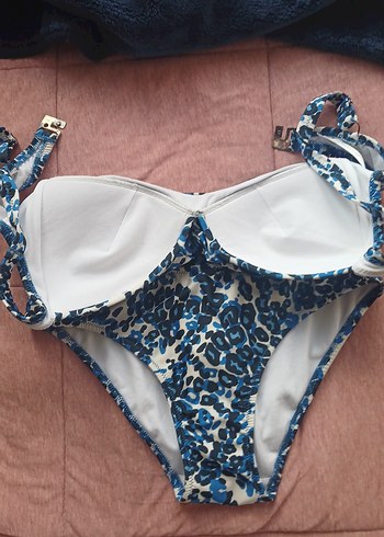 Marks & Spencer Mavi Desenli Kadın Bikini Takımı