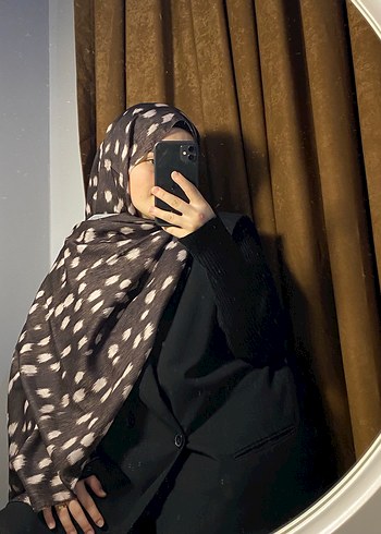 Kahverengi Ceylan desen Dökümlü Kadın Şal - Görsel 2