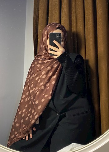 Kahverengi Ceylan Desen Kadın Şal - Görsel 2