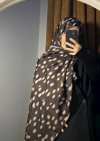 Kahverengi Ceylan desen Şal - Görsel 3