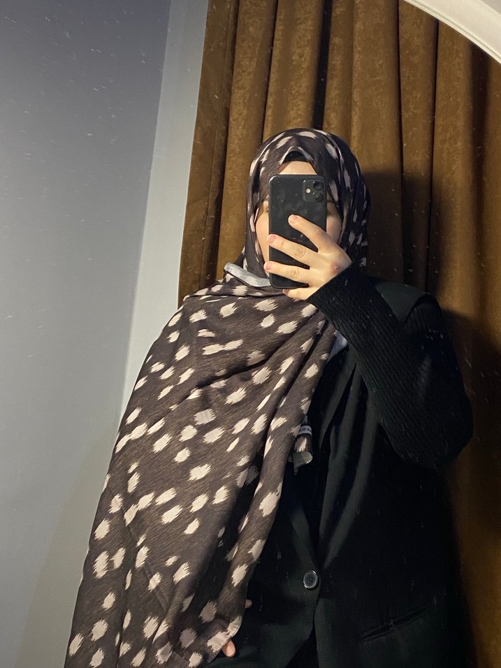 Kahverengi Ceylan desen Şal - Görsel 2