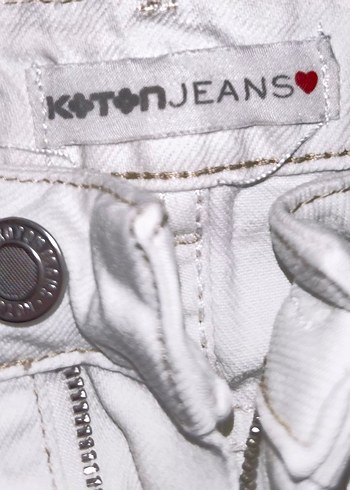 Koton beyaz kot sort - Görsel 3