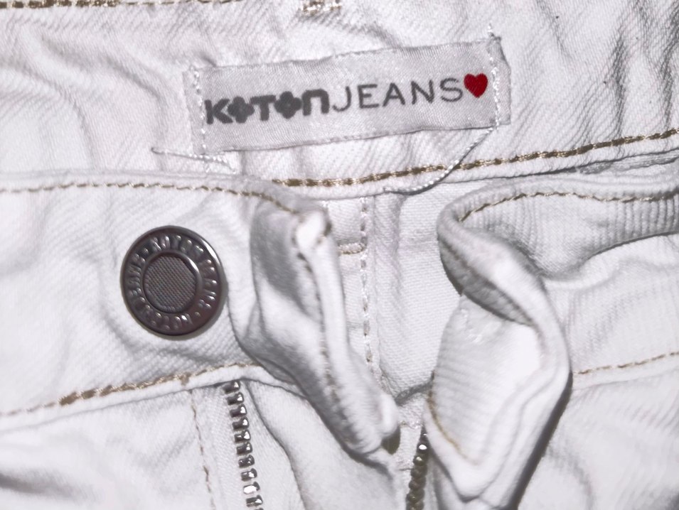 Koton beyaz kot sort - Görsel 3