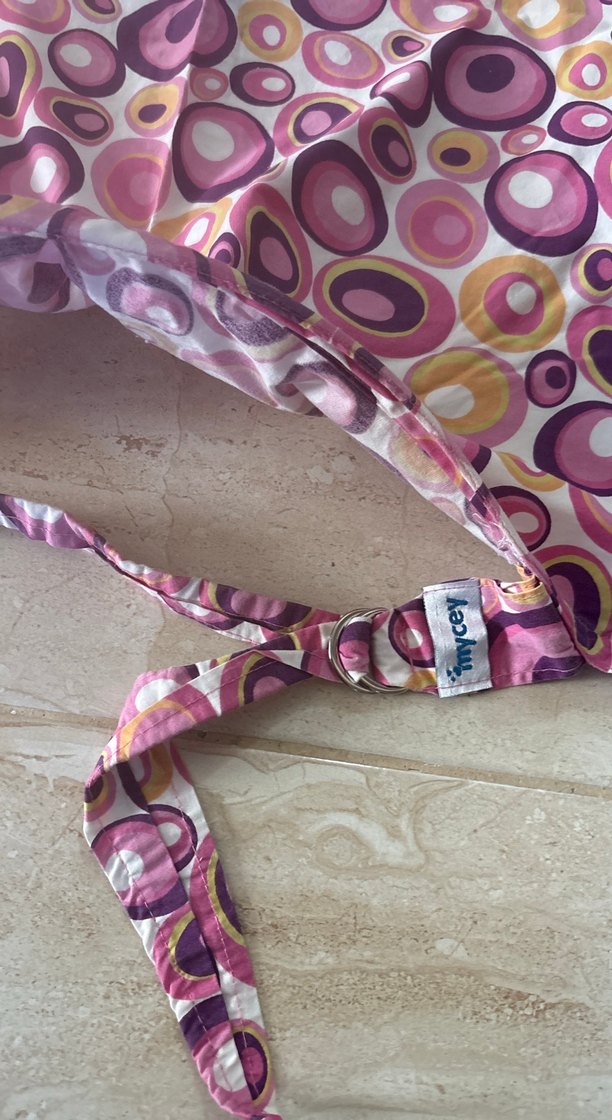 Renkli Pembe desenli emzirme önlüğü - Görsel 3