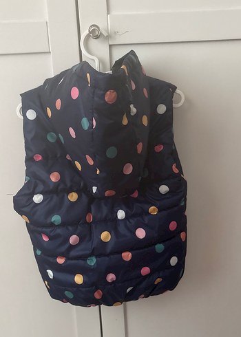 Renkli Puantiyeli Fermuarlı Kız Yeleği - Görsel 3