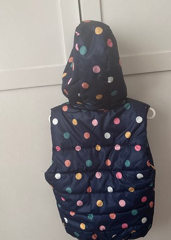 Renkli Puantiyeli Fermuarlı Kız Yeleği - Görsel 2