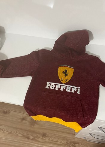 Beyaz gri sarı bordoKapüşonlu önler panç nakışlı Erkek Sweatshir - Görsel 2