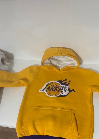 Beyaz gri sarı bordoKapüşonlu önler panç nakışlı Erkek Sweatshir - Görsel 4