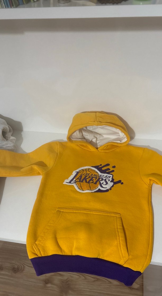 Beyaz gri sarı bordoKapüşonlu önler panç nakışlı Erkek Sweatshir - Görsel 4