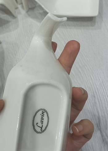 Beyaz kahvaltı seti 7 parça porselen - Görsel 3