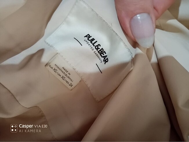 xs Beden ten rengi Renk pull and bear şişme mont