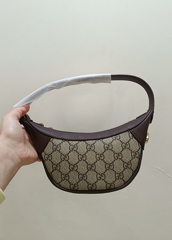 Kahverengi Deri Tokalı Kadın Çanta - Görsel 3