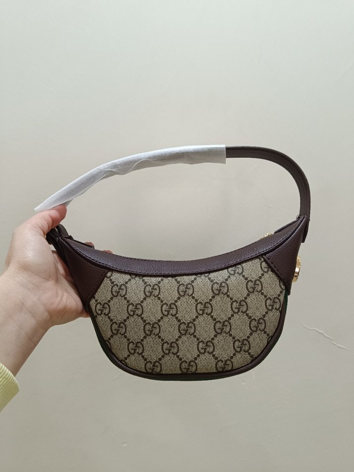 Kahverengi Deri Tokalı Kadın Çanta - Görsel 3