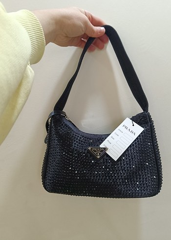 Siyah Parlak Payetli Kadın El Çantası - Görsel 2