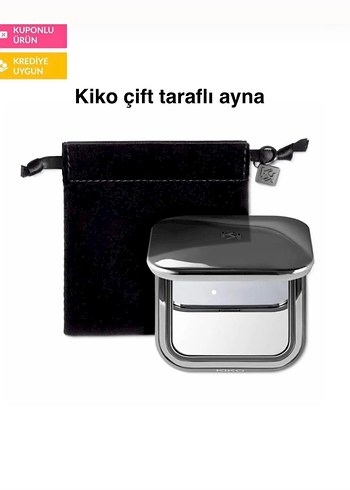 Kiko çift taraflı makyaj aynası siyah