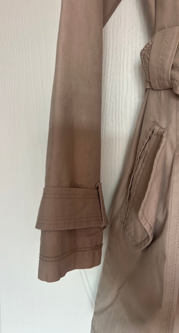 Kadın Bej Midi Trençkot Kemerli - Görsel 3