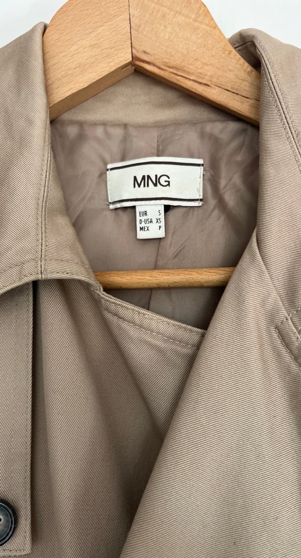 Bej Kadın Süet Trench Coat - Görsel 3