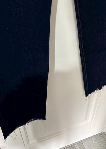 Lacivert Midi Kadın Denim Pantolon - Görsel 4