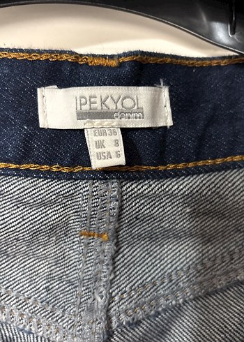 Lacivert Midi Kadın Denim Pantolon - Görsel 2