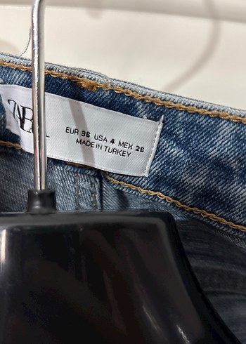 Kadın Mavi Dar Kesim Midi Boy Kot Pantolon - Görsel 2