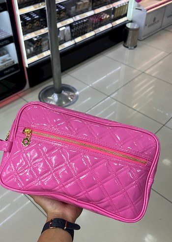 Diğer Fermuarlı Pembe Kadın Makyaj Çantası