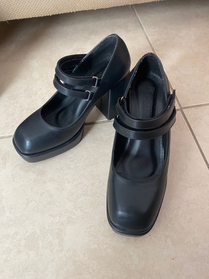 Grunge Mary Jane topuklu ayakkabı - Görsel 2