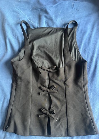Zara kurdeleli crop top